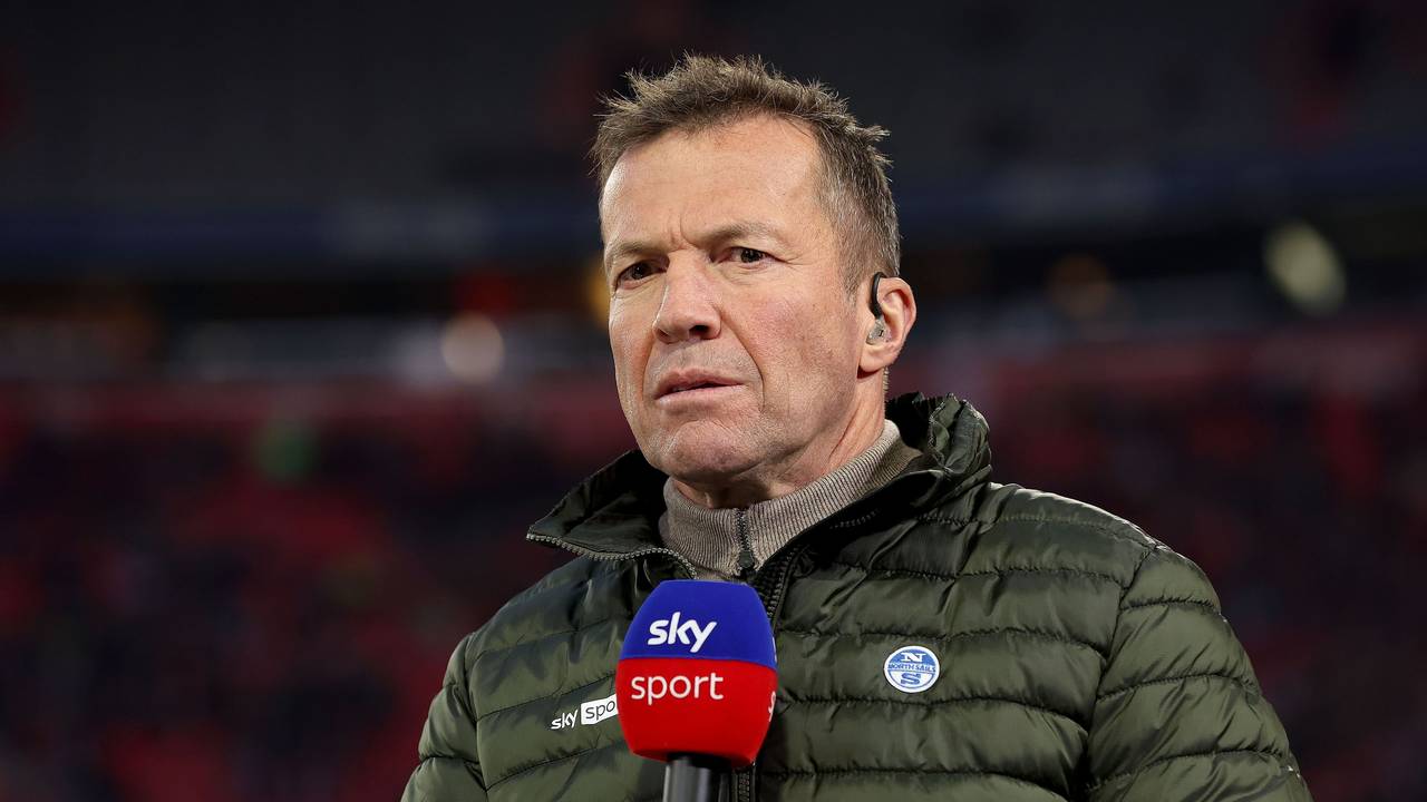 Lothar Matthäus vor dem Spiel gegen Union Berlin am 19. März 2022 am Sky-Mikro.