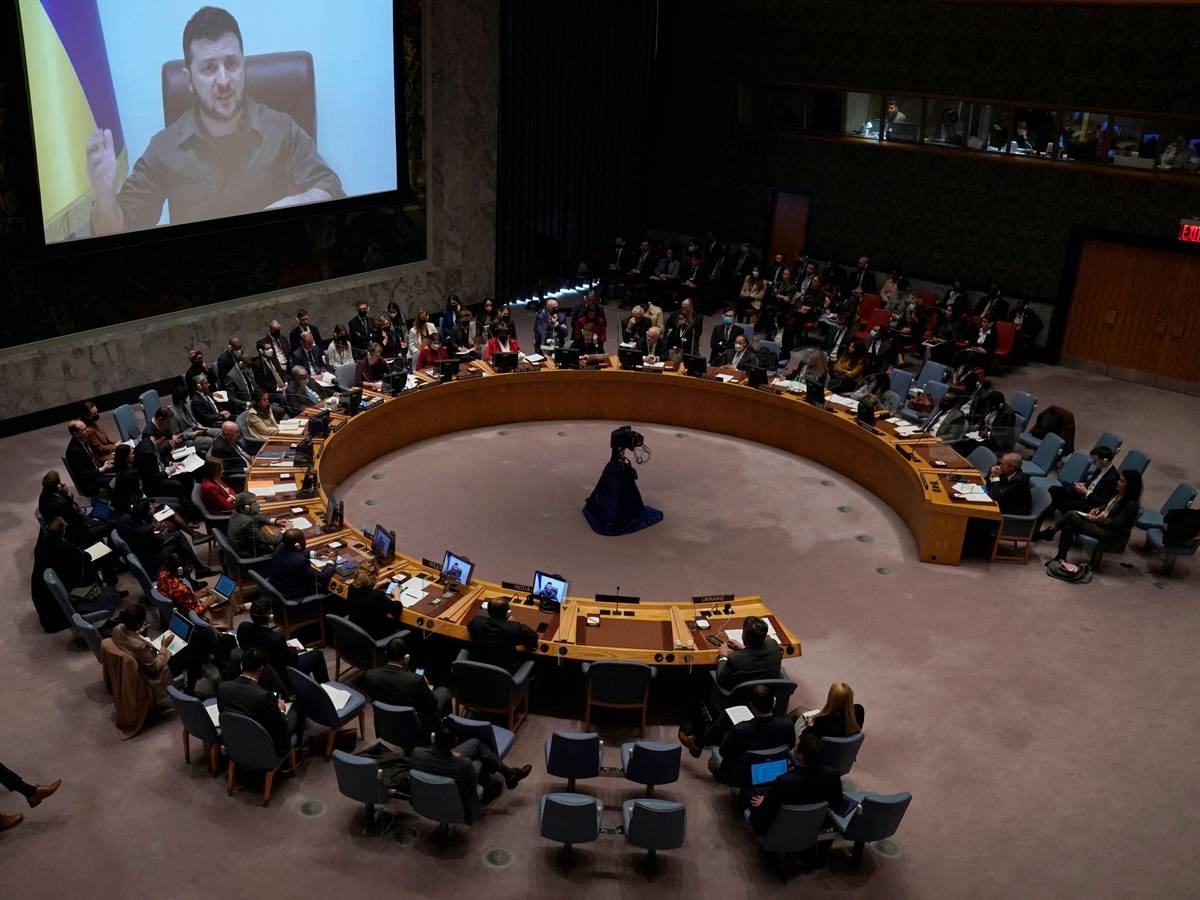 Der ukrainische Präsident Wolodymyr Selenskyj hat sich am Dienstag (5. April 2022) vor dem UN-Sicherheitsrat zum Krieg der Russen gegen die Ukraine geäußert.