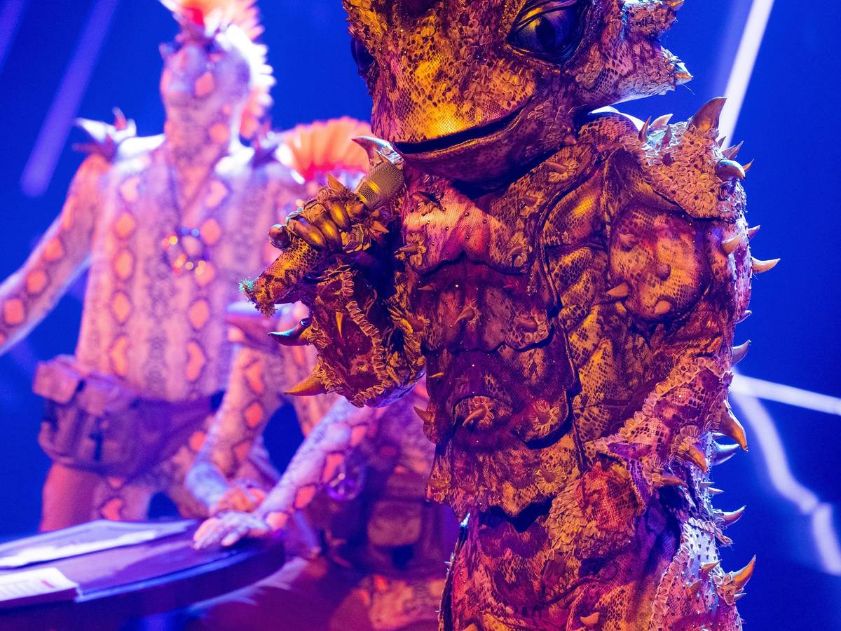 Die Figur "Der Dornteufel" steht in der ProSieben-Show "The Masked Singer" auf der Bühne.