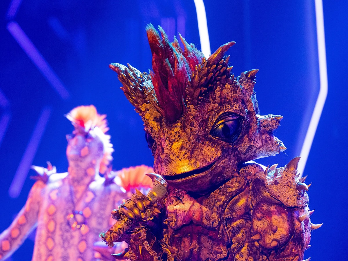 Die Figur "Der Dornteufel" steht in der ProSieben-Show "The Masked Singer" auf der Bühne.
