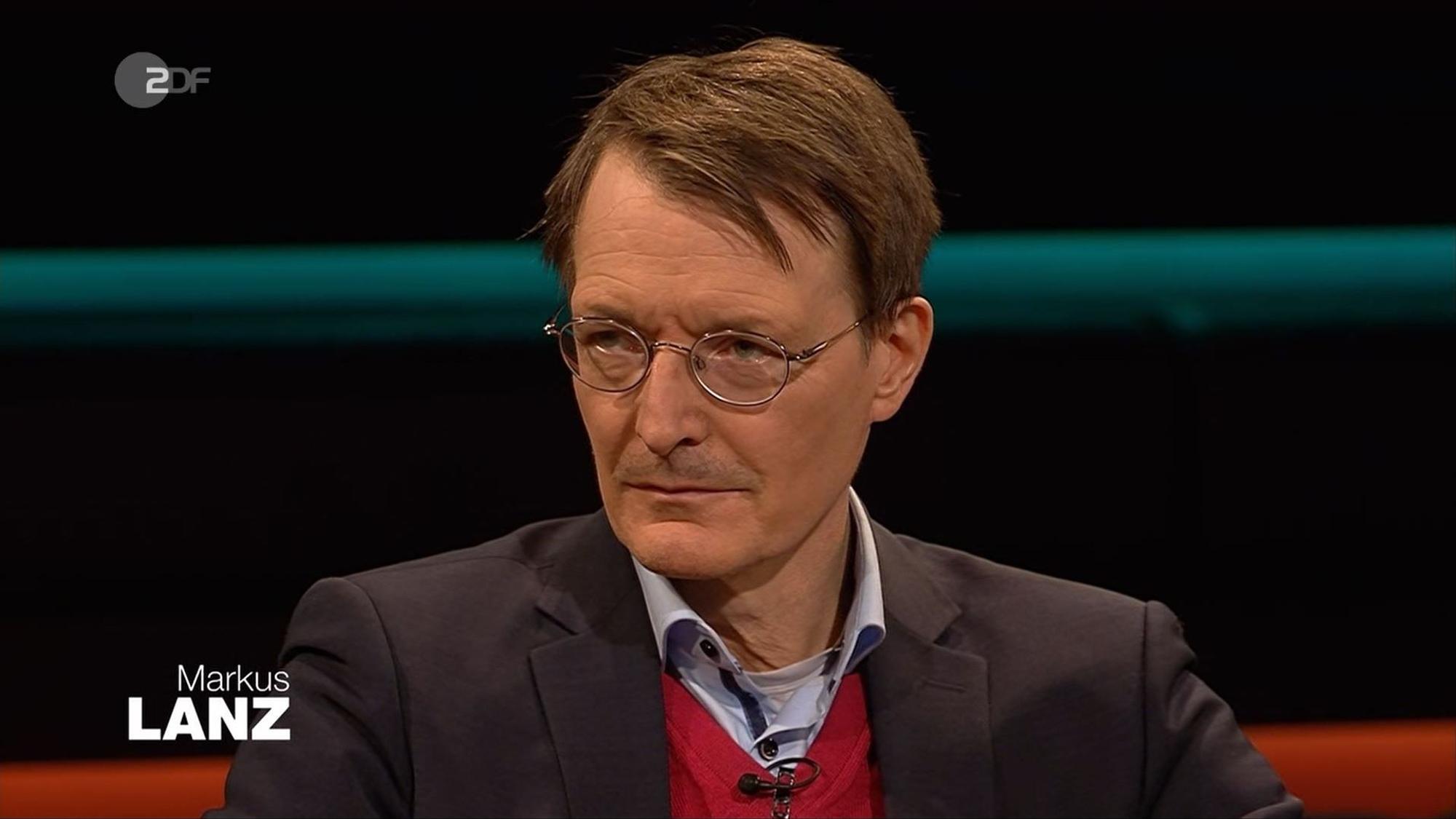 Karl Lauterbach am Dienstag (5. April) bei „Markus Lanz“.