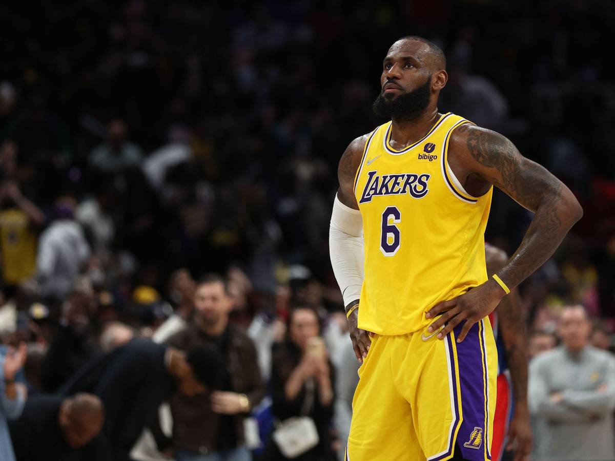 Basketball-Superstar LeBron James in Aktion.