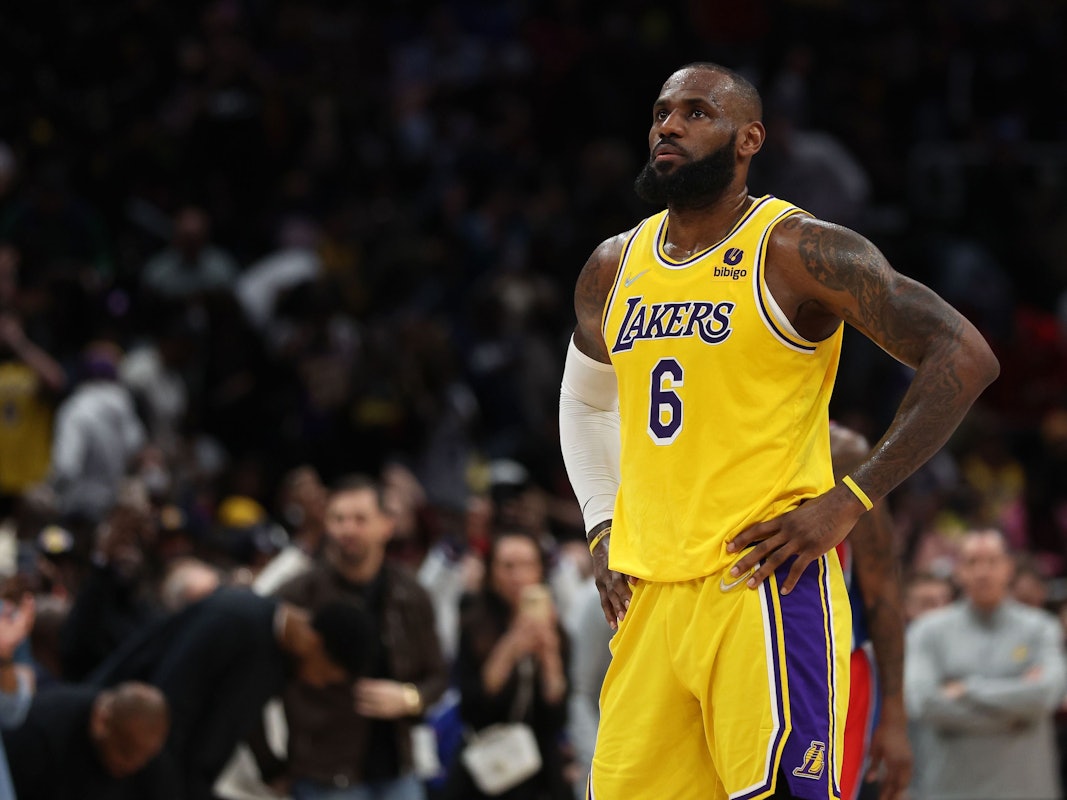 Basketball-Superstar LeBron James in Aktion.