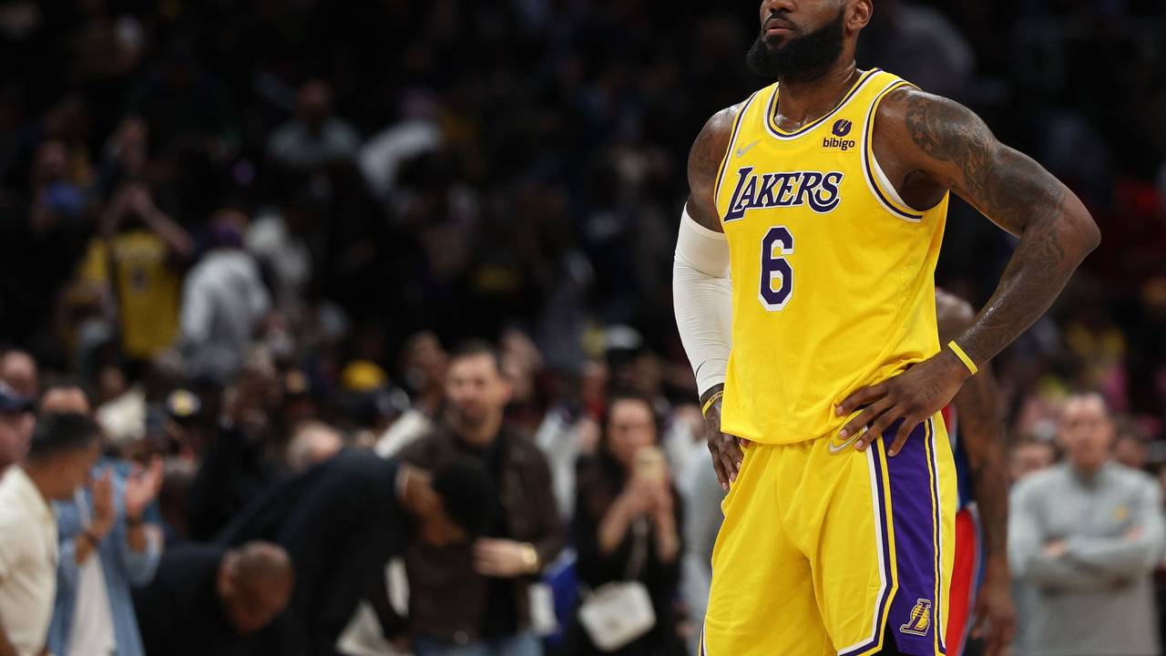 Basketball-Superstar LeBron James in Aktion.