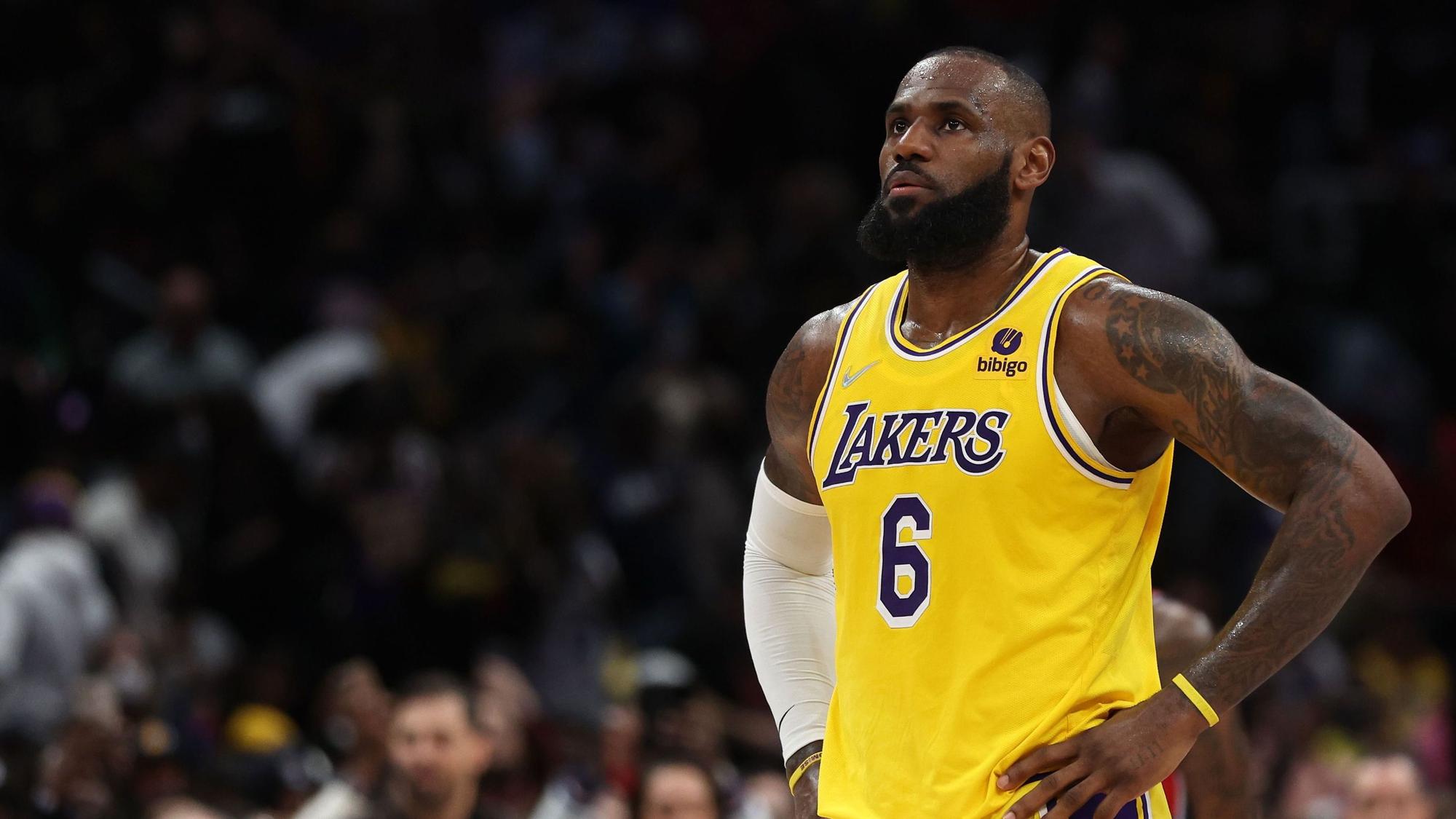 Basketball-Superstar LeBron James in Aktion.
