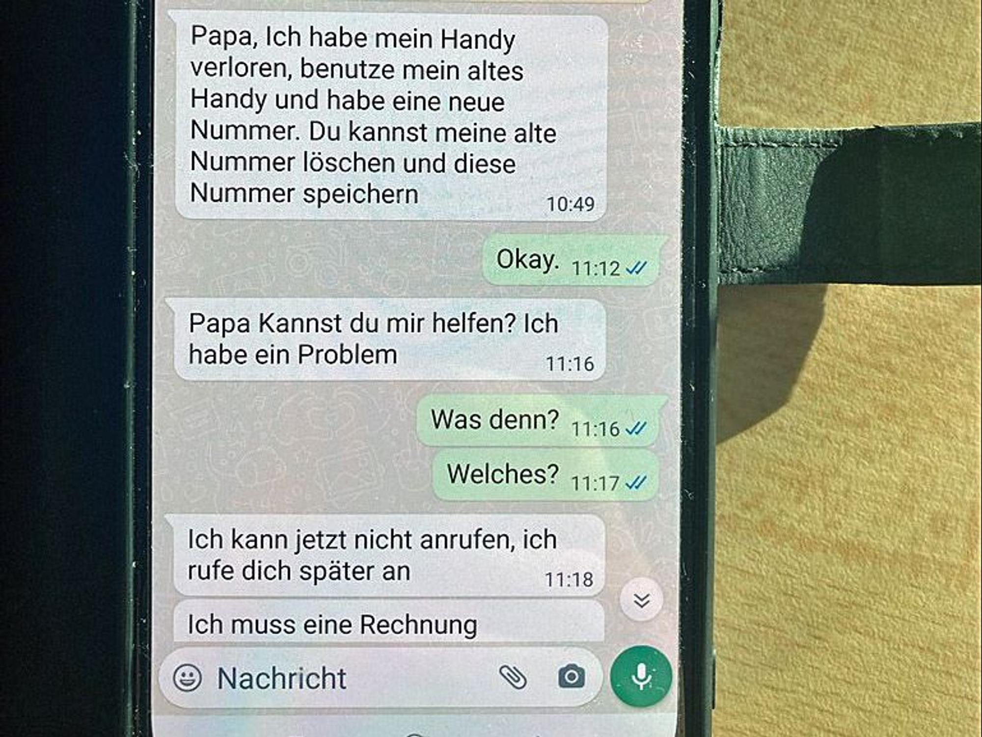 Chatverlauf auf einem Smartphone