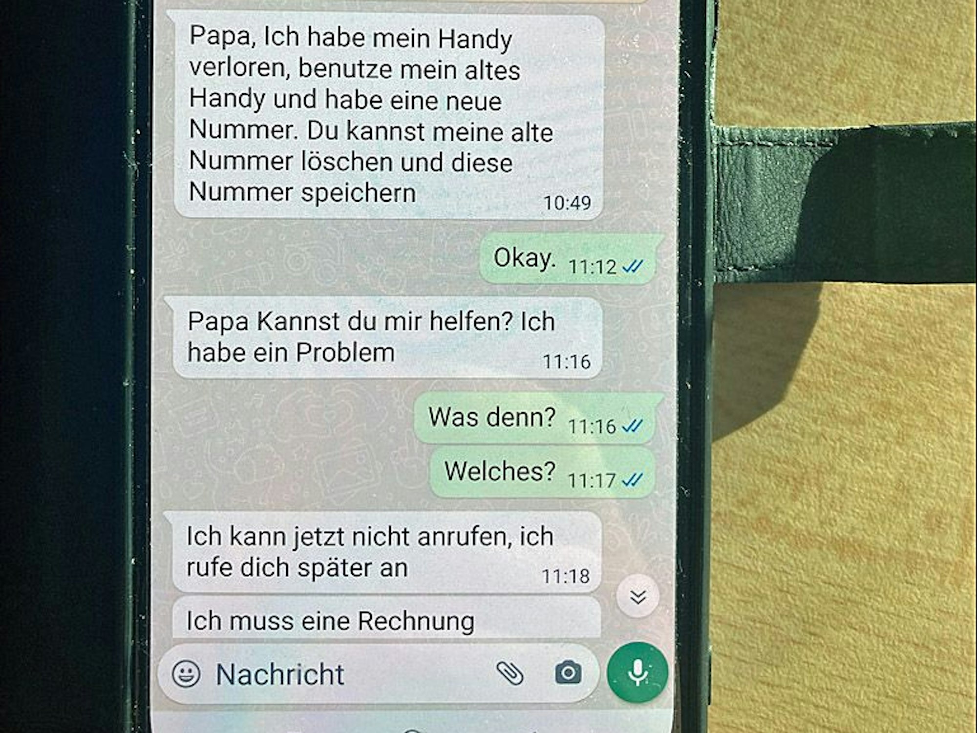 Chatverlauf auf einem Smartphone