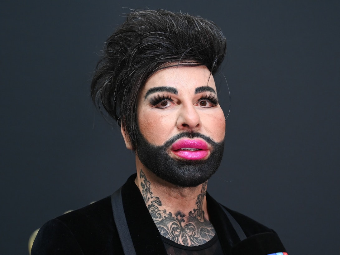 Modedesigner Harald Glööckler zeigt sich bei der Präsentation seiner Lifestyle Kollektion im Rahmen der Berlin Fashion Week.