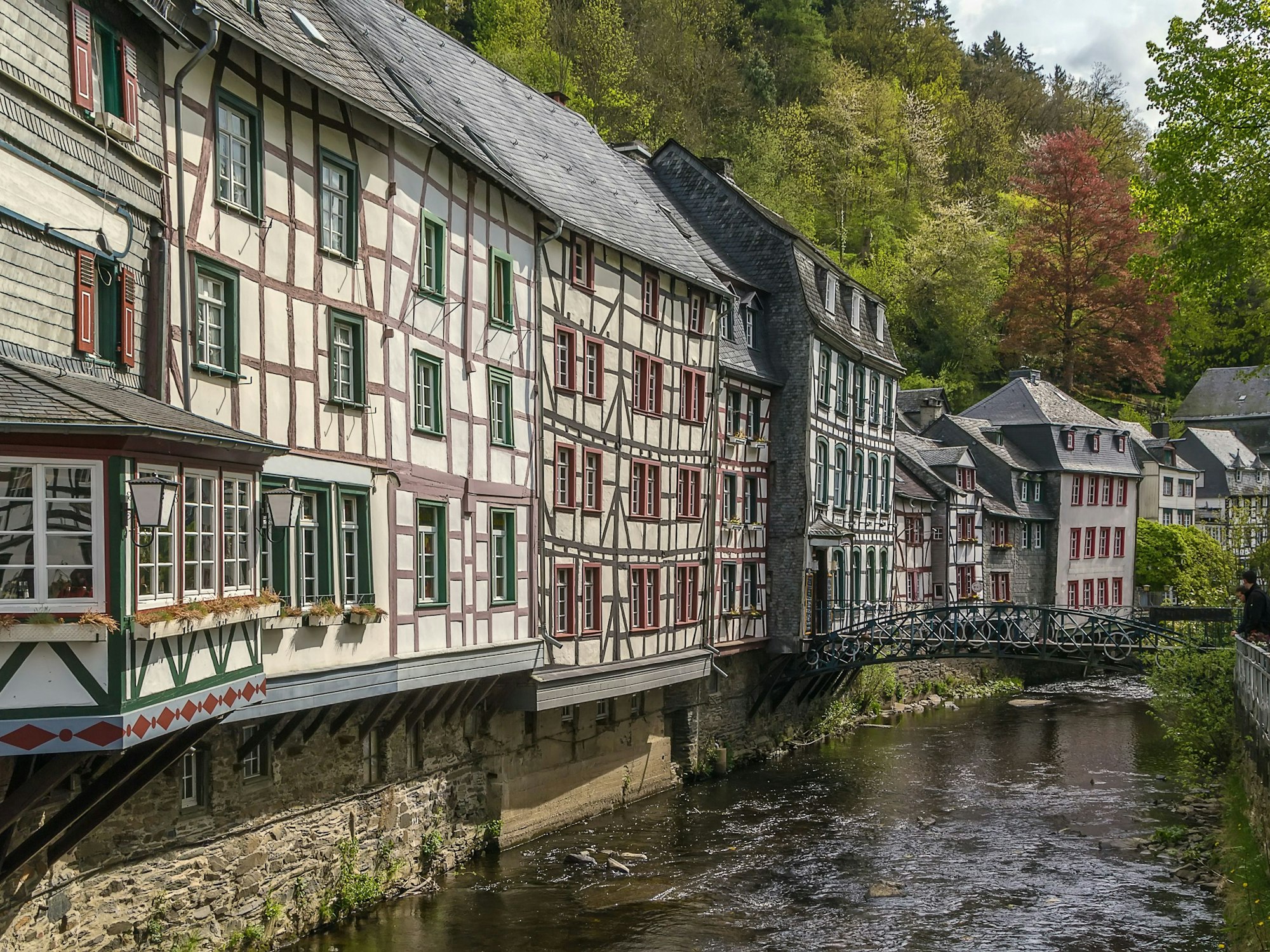 Fachwerkhäuser im historischen Monschau.