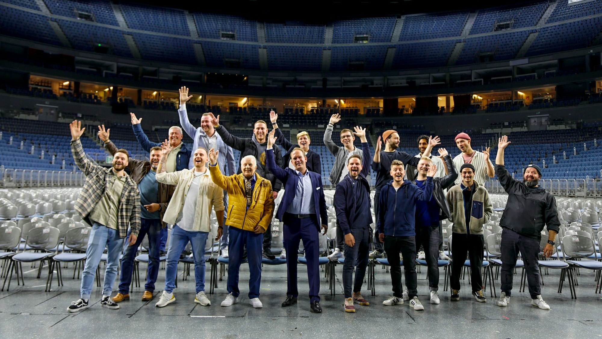 Künstler bei einer Vorstellung in der Lanxess-Arena