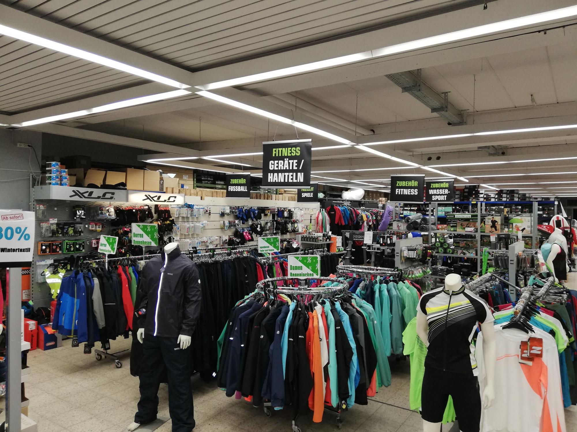 Der Verkaufsraum des Sportfachgeschäftes Muskelkatersport.