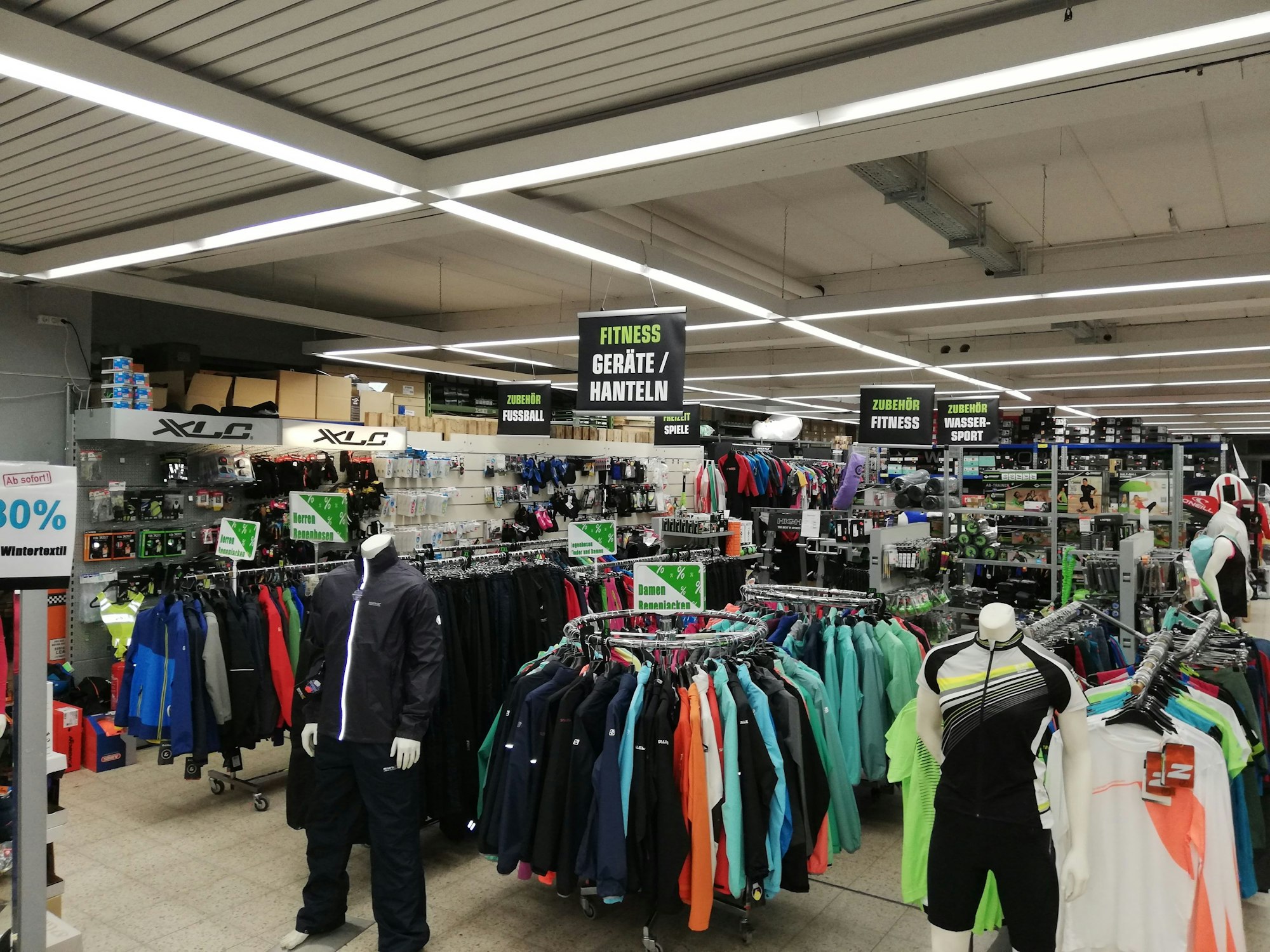 Der Verkaufsraum des Sportfachgeschäftes Muskelkatersport.