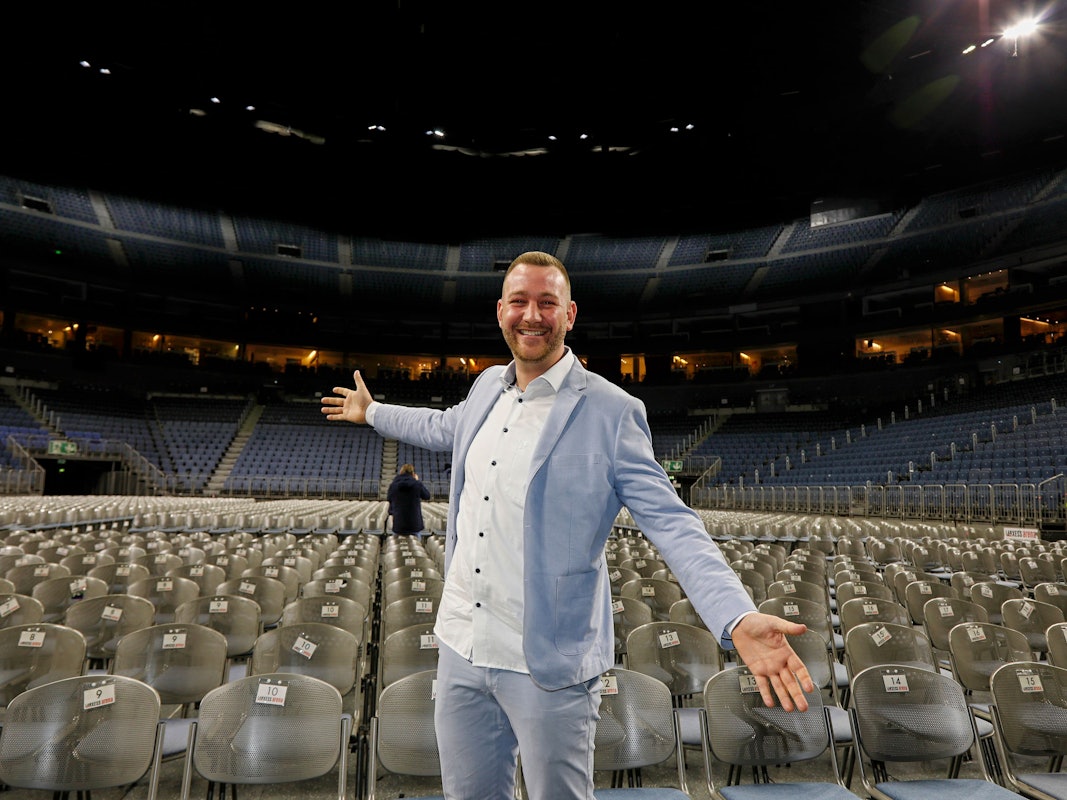 Freddy Braun steht in der Lanxess-Arena
