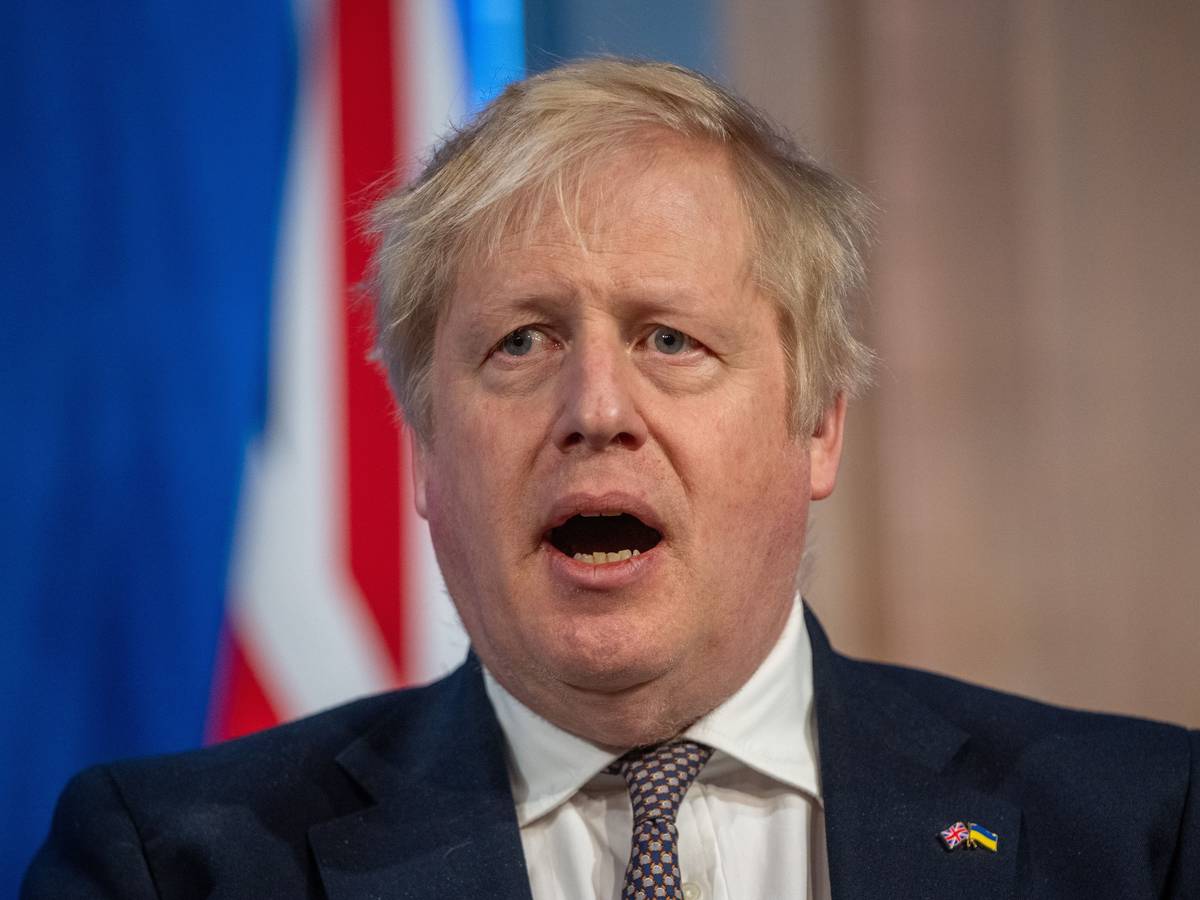 Boris Johnson, Premierminister von Großbritannien: Überraschend ist er in de Ukraine gereist, um sich mit Präsident Wolodymyr Selenskyj zu treffen. Das Bild zeigt Johnson Anfang April 2022.