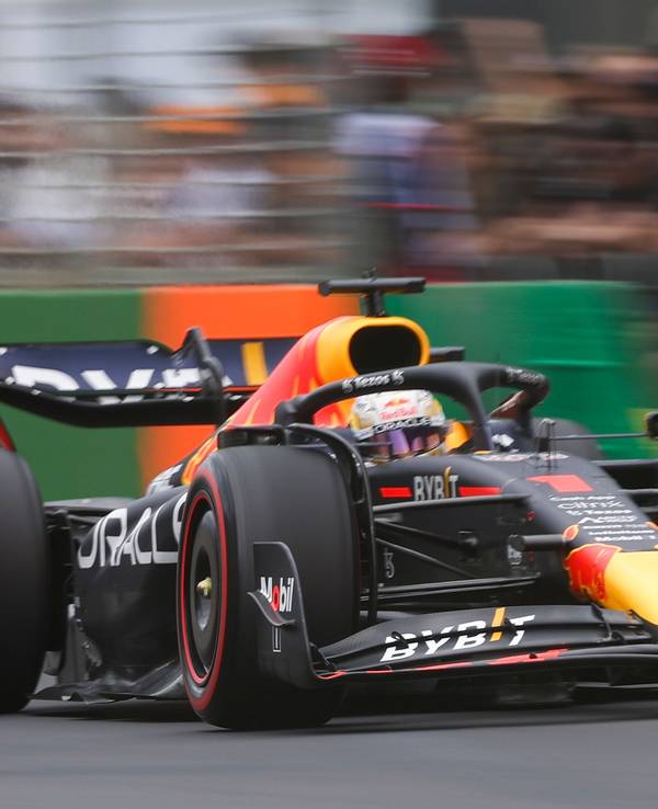 Max Verstappen im Red Bull in Melbourne.