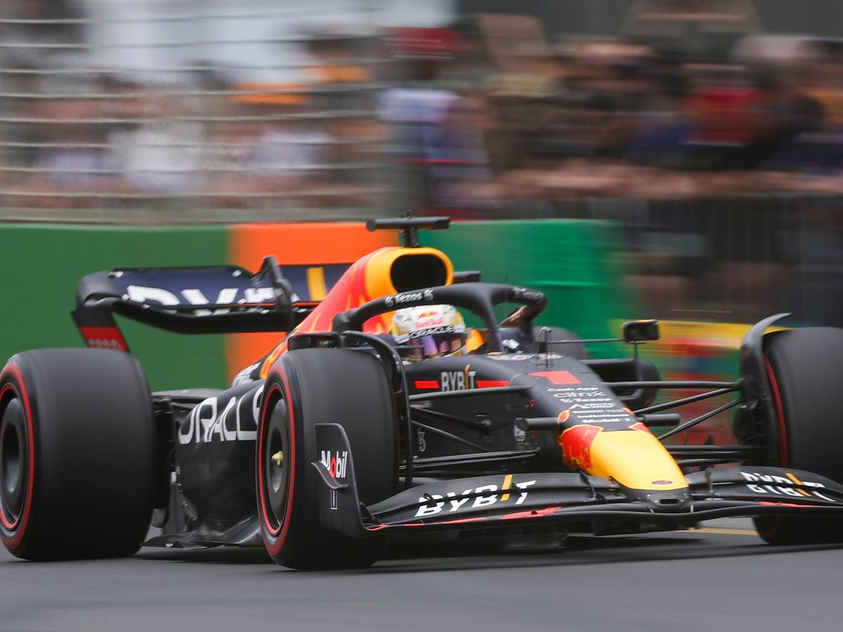 Max Verstappen im Red Bull in Melbourne.