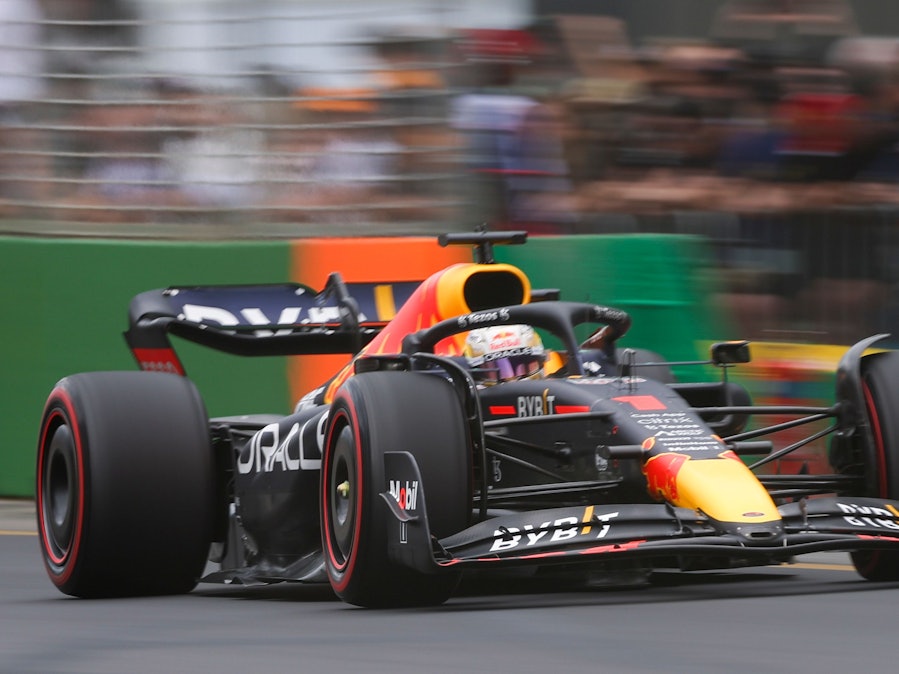 Max Verstappen im Red Bull in Melbourne.