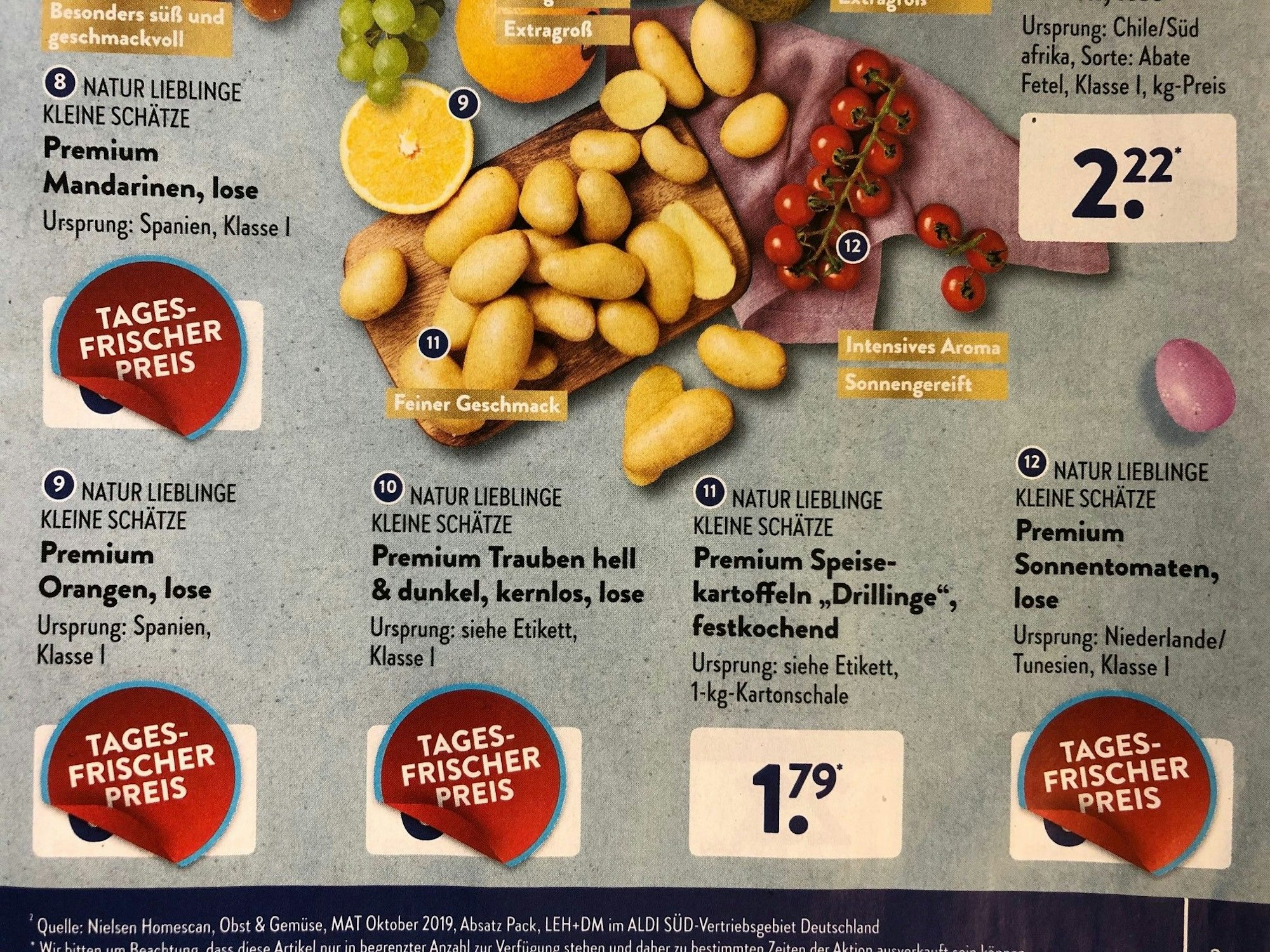 Der Button „Tagesfrischer Preis“ im Prospekt von Aldi Süd vom 11. April 2022 bis 16. April 2022.