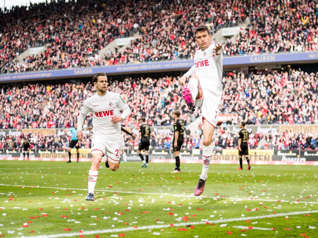 Dekan Ljubicic feiert sein Tor gegen Mainz 05.