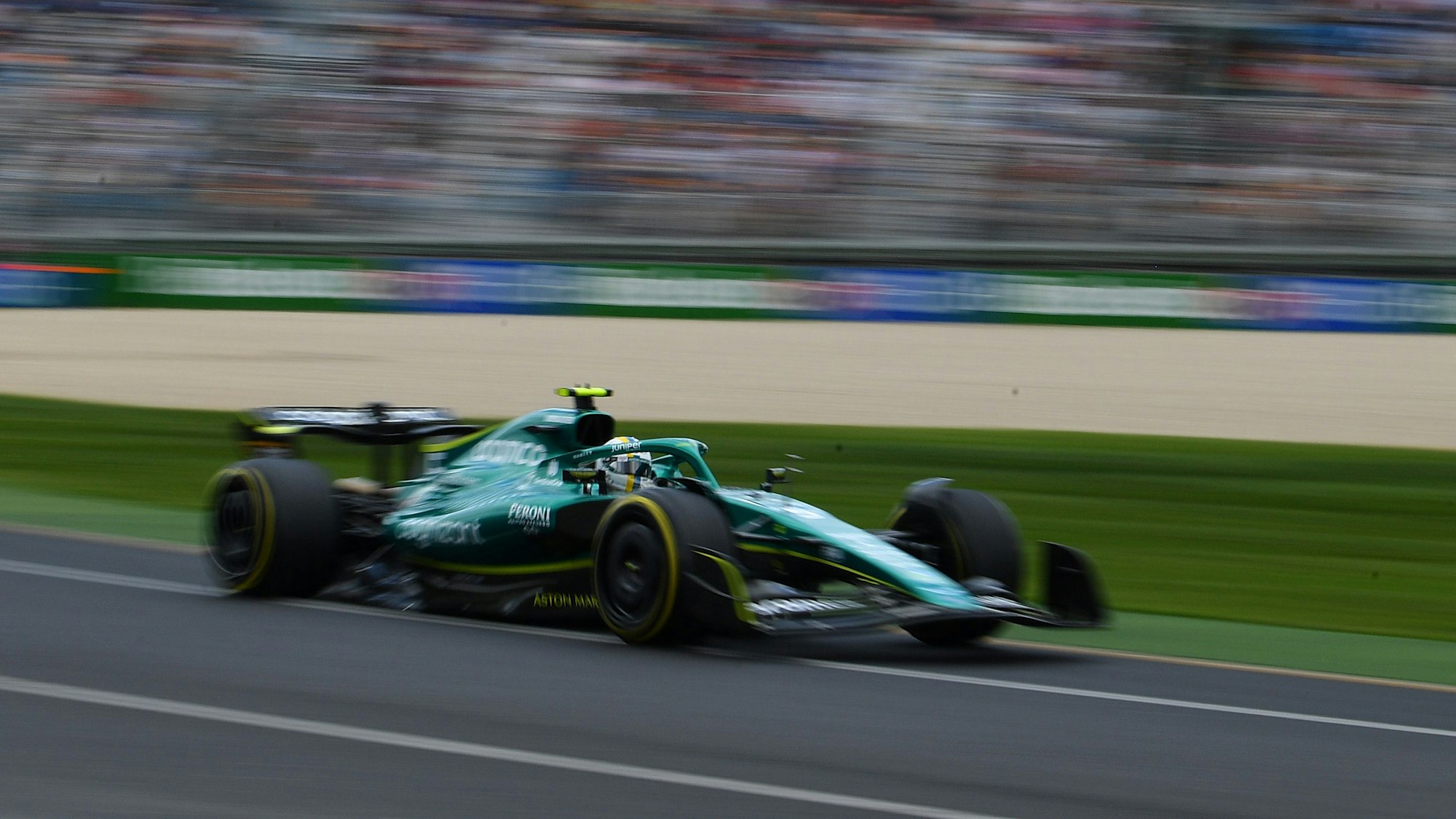 Sebastian Vettel im Aston Martin in Melbounre.