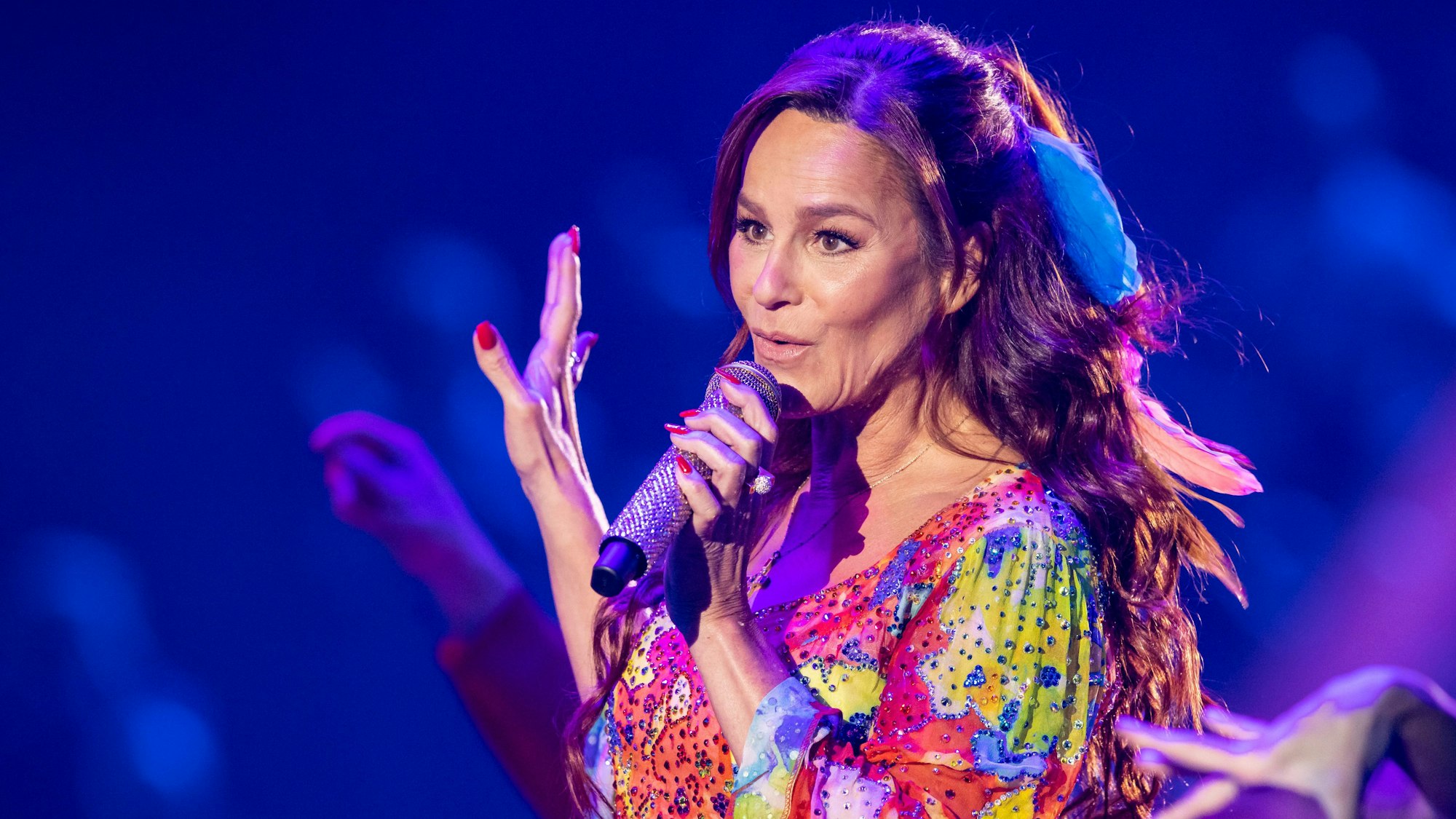 Bei Schlager-Star Andrea Berg (hier zu sehen am 17. November 2021) purzeln die Kilos.