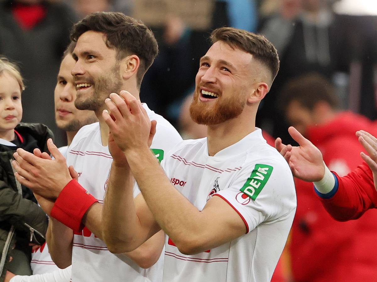 Salih Özcan freut sich über den Sieg des 1. FC Köln gegen den FSV Mainz 05.