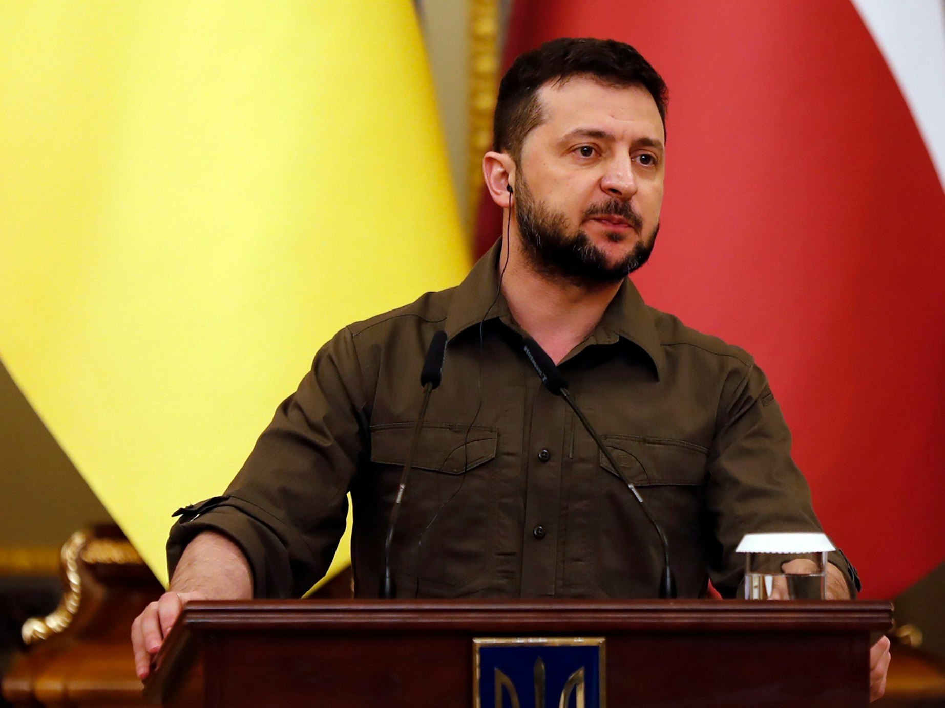 Wolodymyr Selenskyj, Präsident der Ukraine (hier am 14. April 2022): Er sagt, er habe keine Anfrage zu einem Steinmeier-Besuch erhalten.