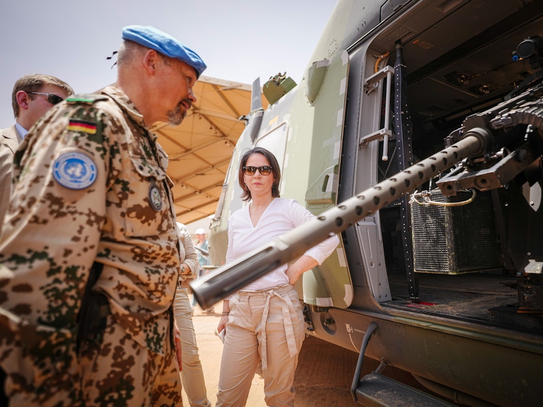 Außenministerin Annalena Baerbock am 12. April 2022 in Mali.
