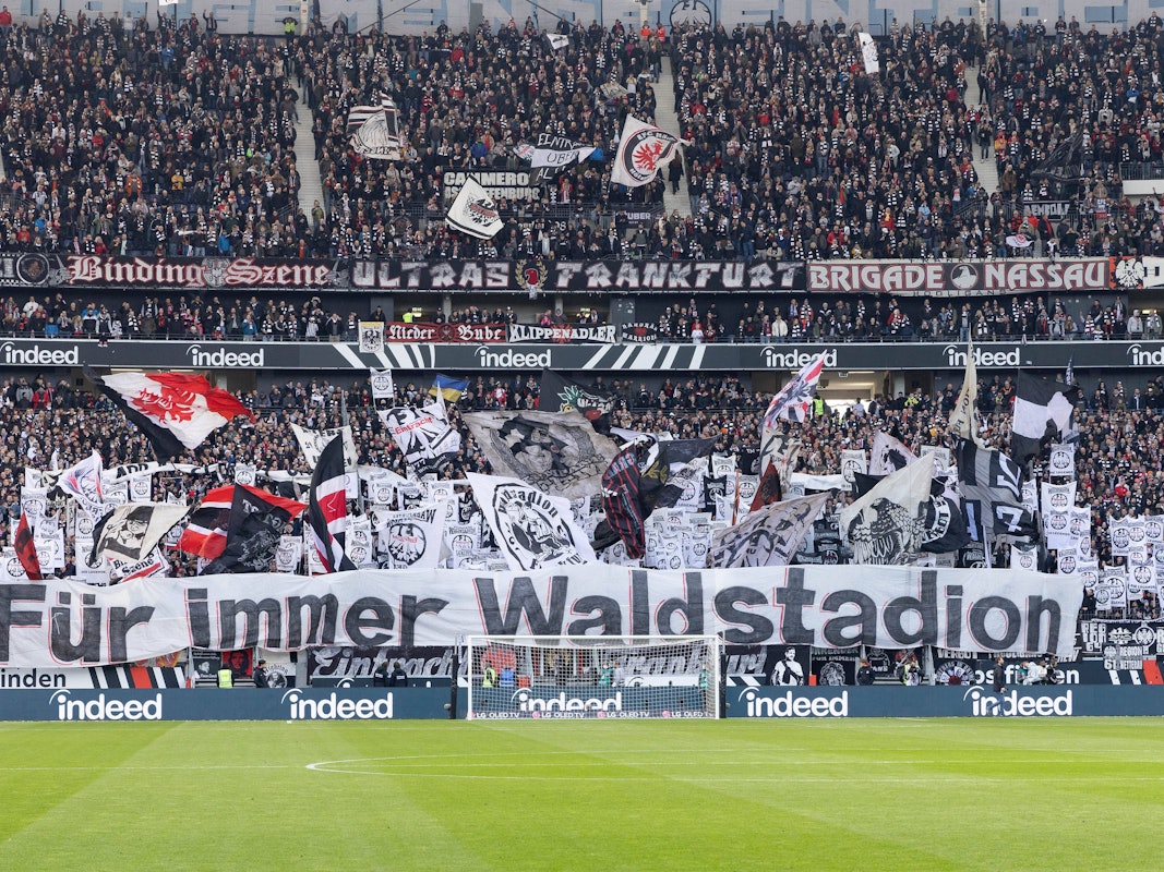 Bundesligaspiel zwischen Eintracht Frankfurt und dem SC Freiburg am 10. April 2022 im Deutsche Bank Park in Frankfurt am Main.
