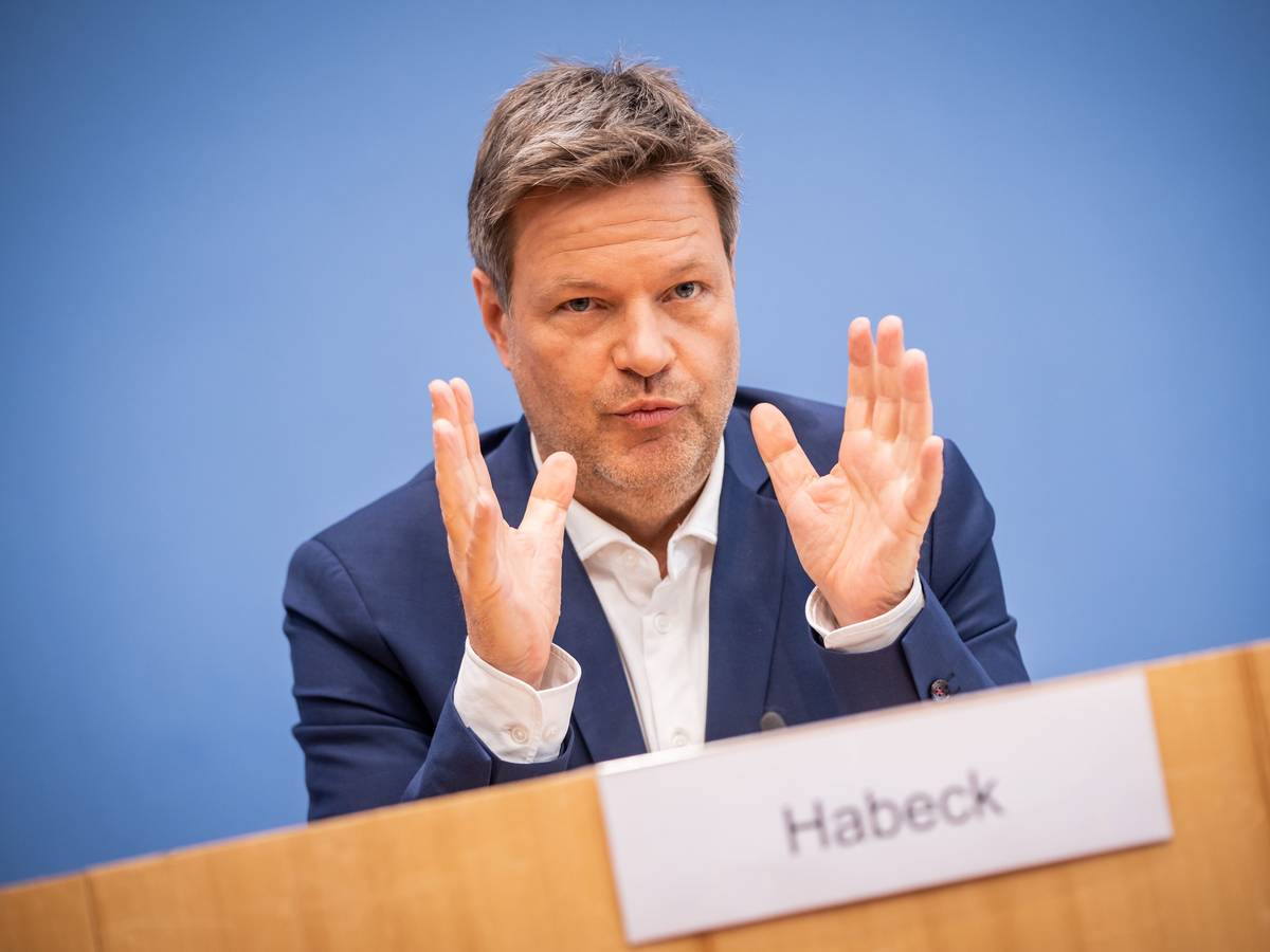 Robert Habeck, hier am 6. April 2022 in Berlin, fordert die Deutschen dazu auf, Energie einzusparen.