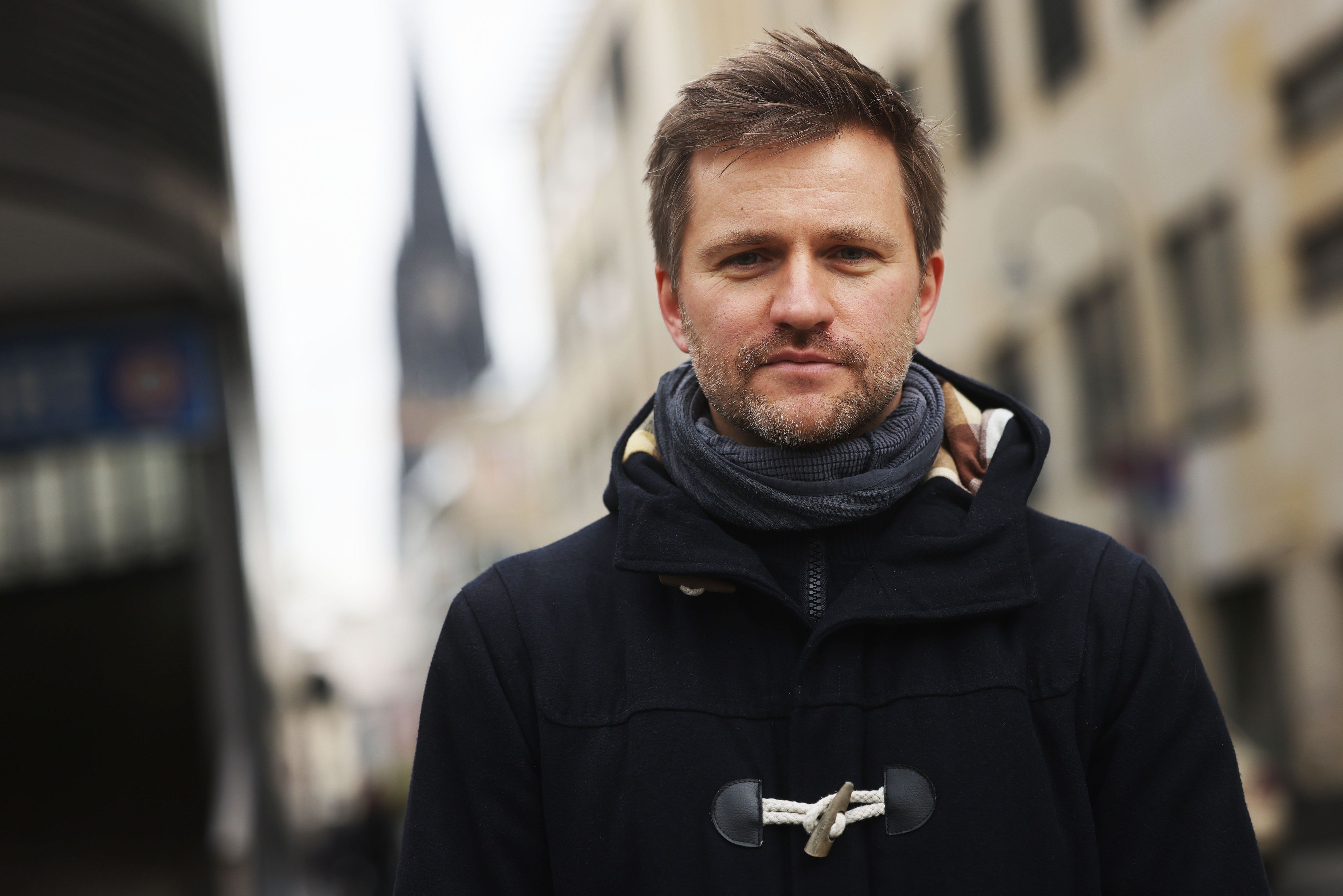Fußgängerbeauftragter Nico Rathmann ist am 8. April 2022 in Köln unterwegs.
