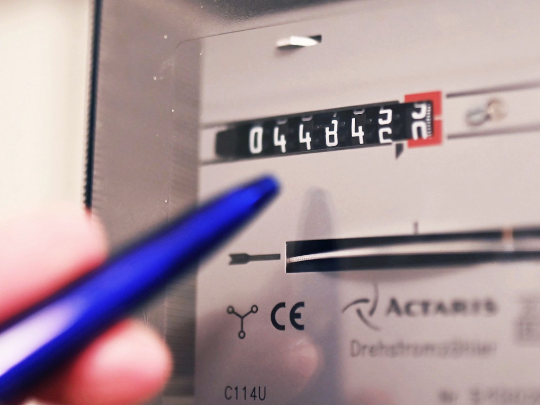 Ein Drehstromzähler in einem Haushalt. Der irakische Masterstudent Wael Karyakos hat ein Verfahren entwickelt, um die Energie-Effizienz zu verbessen.