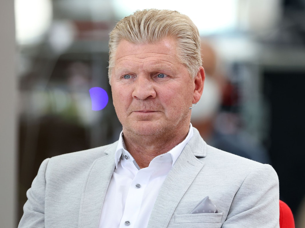 Ex-Fußballer Stefan Effenberg beim Stahlwerk Doppelpass.