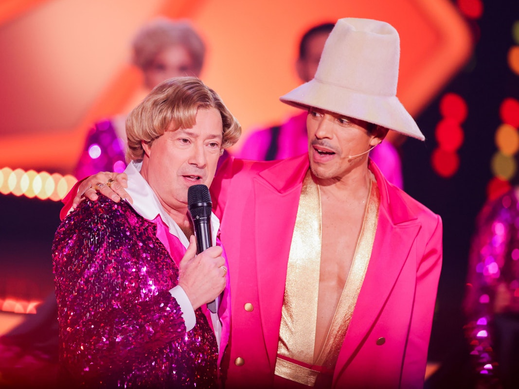 Die „Let's Dance“-Juroren Joachim Llambi (links) und Jorge Gonzalez in der RTL-Show vom 8. April 2022.