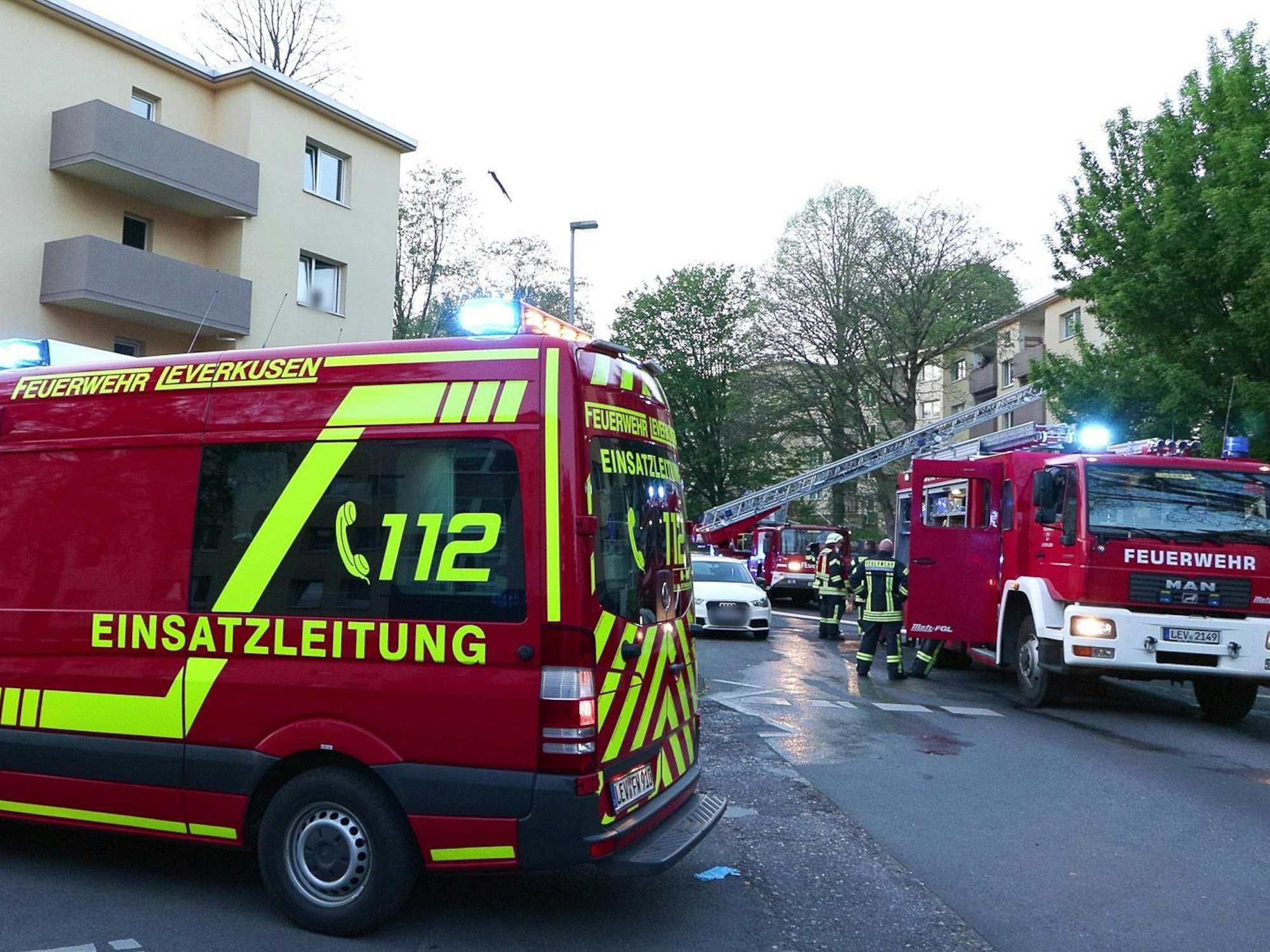 Feuerwehreinsatz in Leverkusen am 22. April