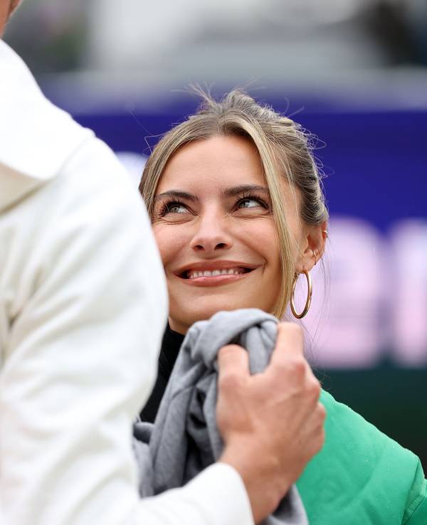 Sophia Thomalla beim Tennistraining in München.