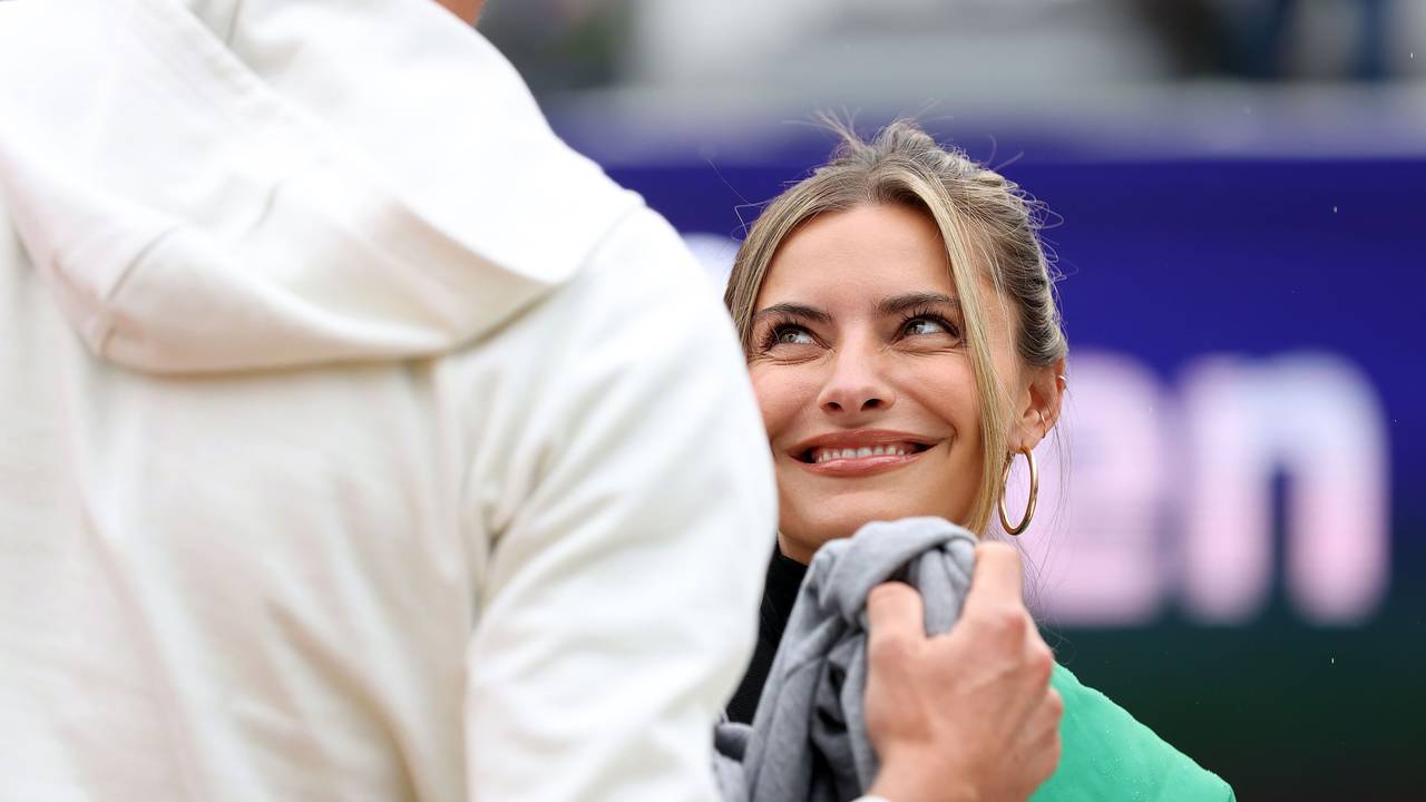 Sophia Thomalla beim Tennistraining in München.