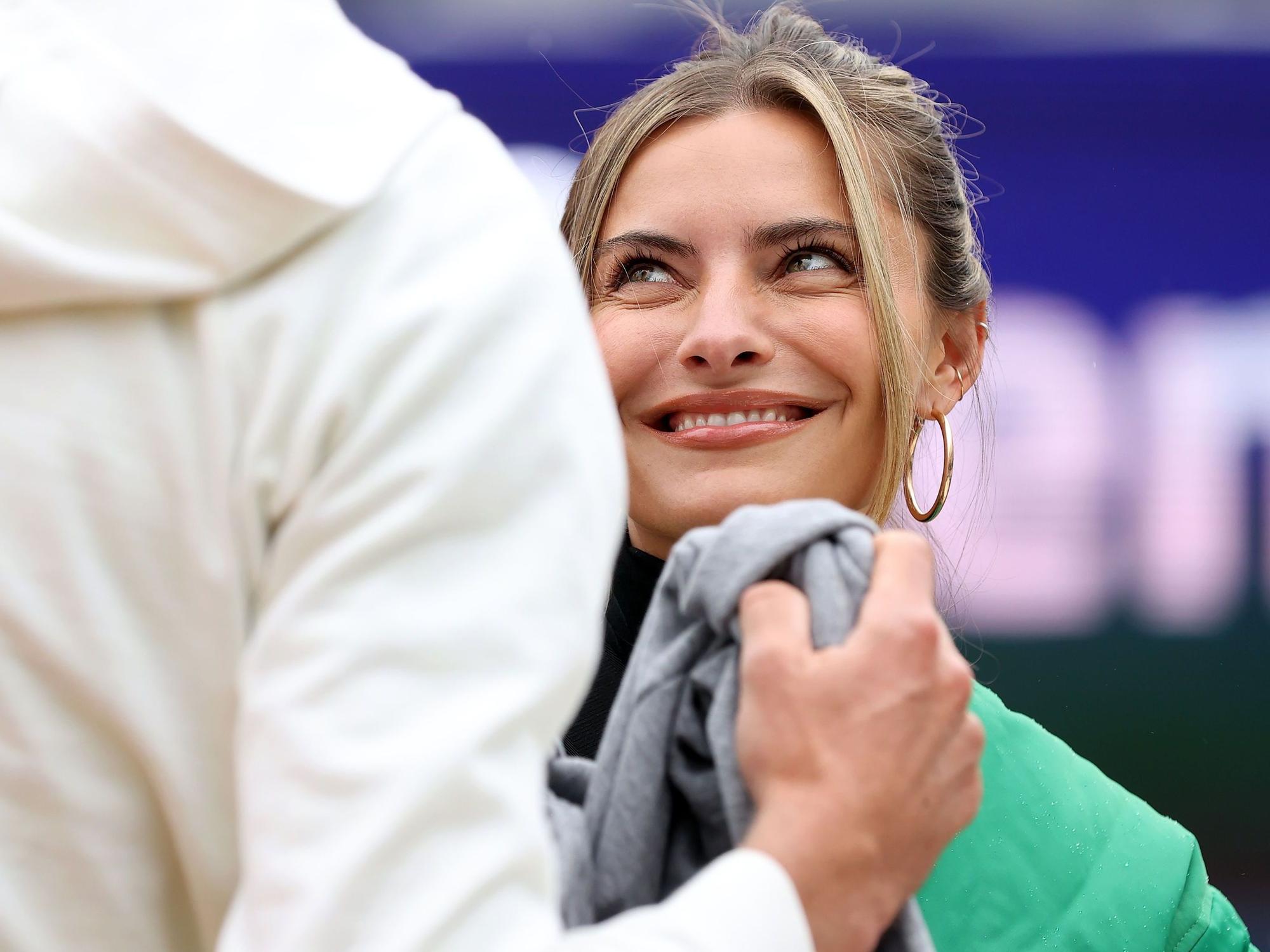 Sophia Thomalla beim Tennistraining in München.