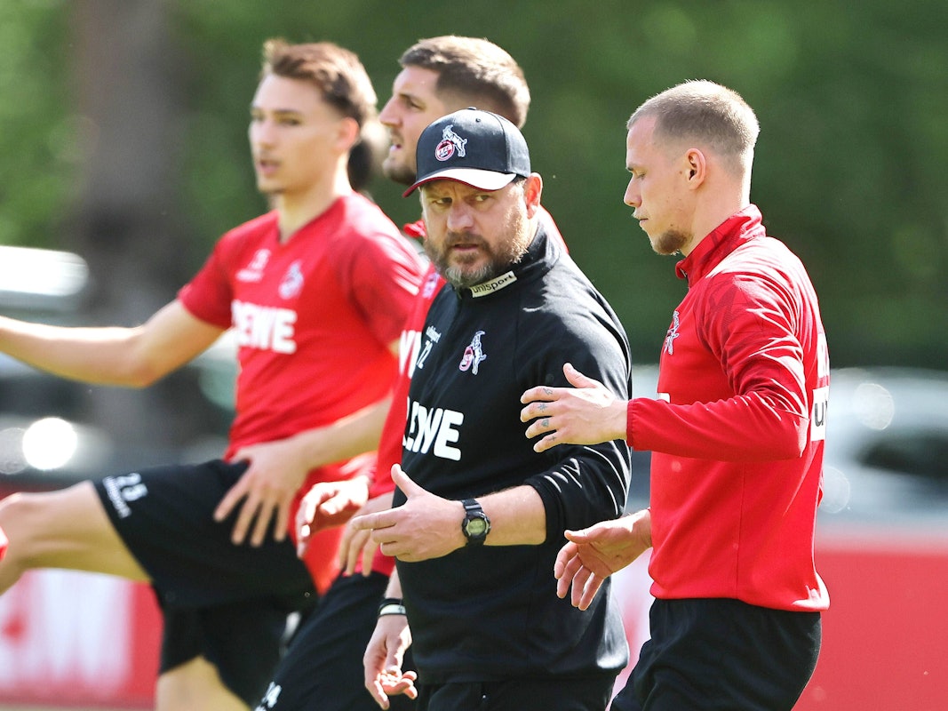 Ondrej Duda trainiert beim 1. FC Köln mit Steffen Baumgart.