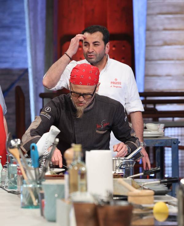 Christian Lohse, Ralf Zacherl und Ali Güngörmüs (v.l.n.r.) bei „Grill den Henssler“.