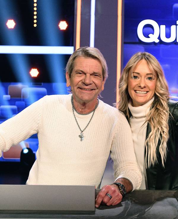 Christin Stark und ihr Matthias am 22. März beim Quizduell-Olymp. Nun sind sie glückliche Eltern einer Tochter.