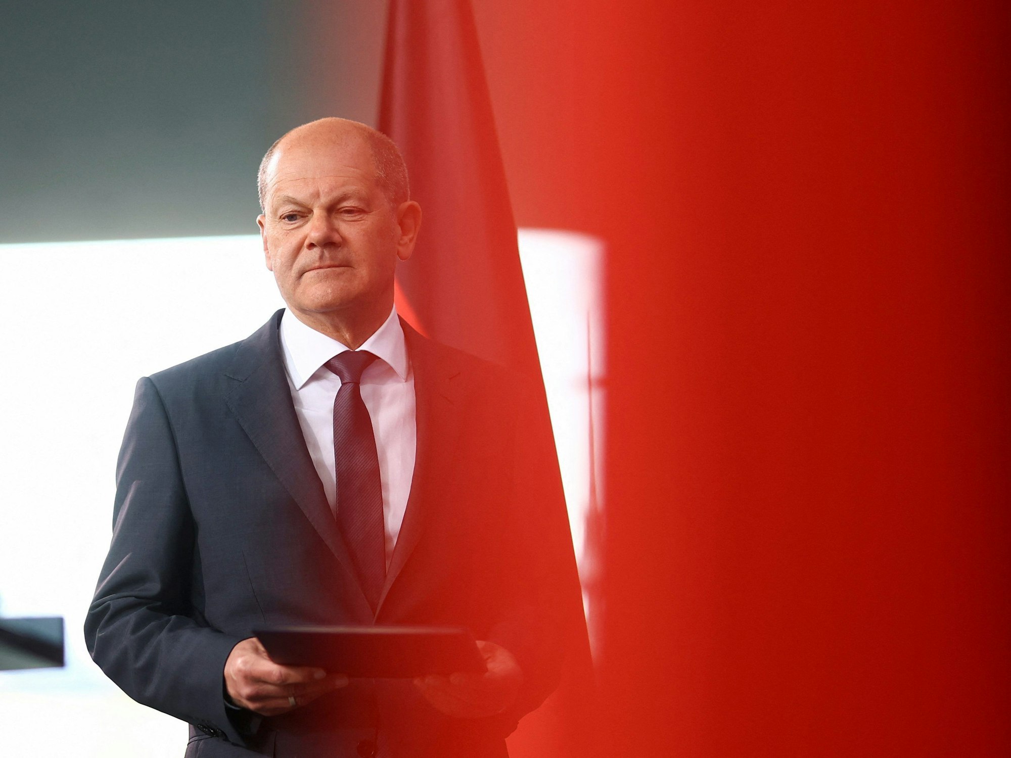 Bundeskanzler Olaf Scholz (hier bei einem Pressestatement) hatte zuvor für einen Ringtausch plädiert.