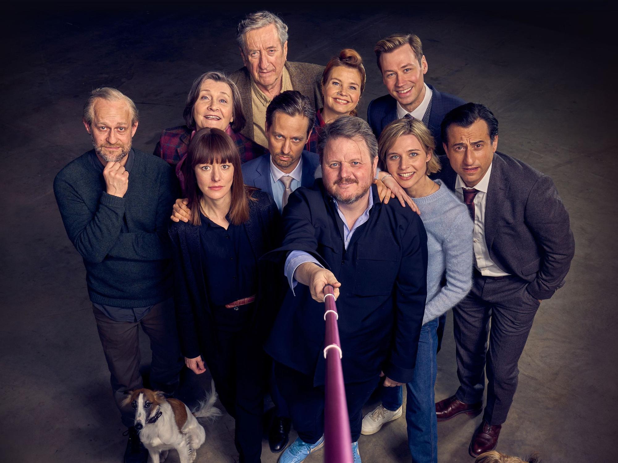Der Cast des Kinofilm "Der Pfau", der gerade in Köln unter anderem mit Annette Frier gedreht wird
