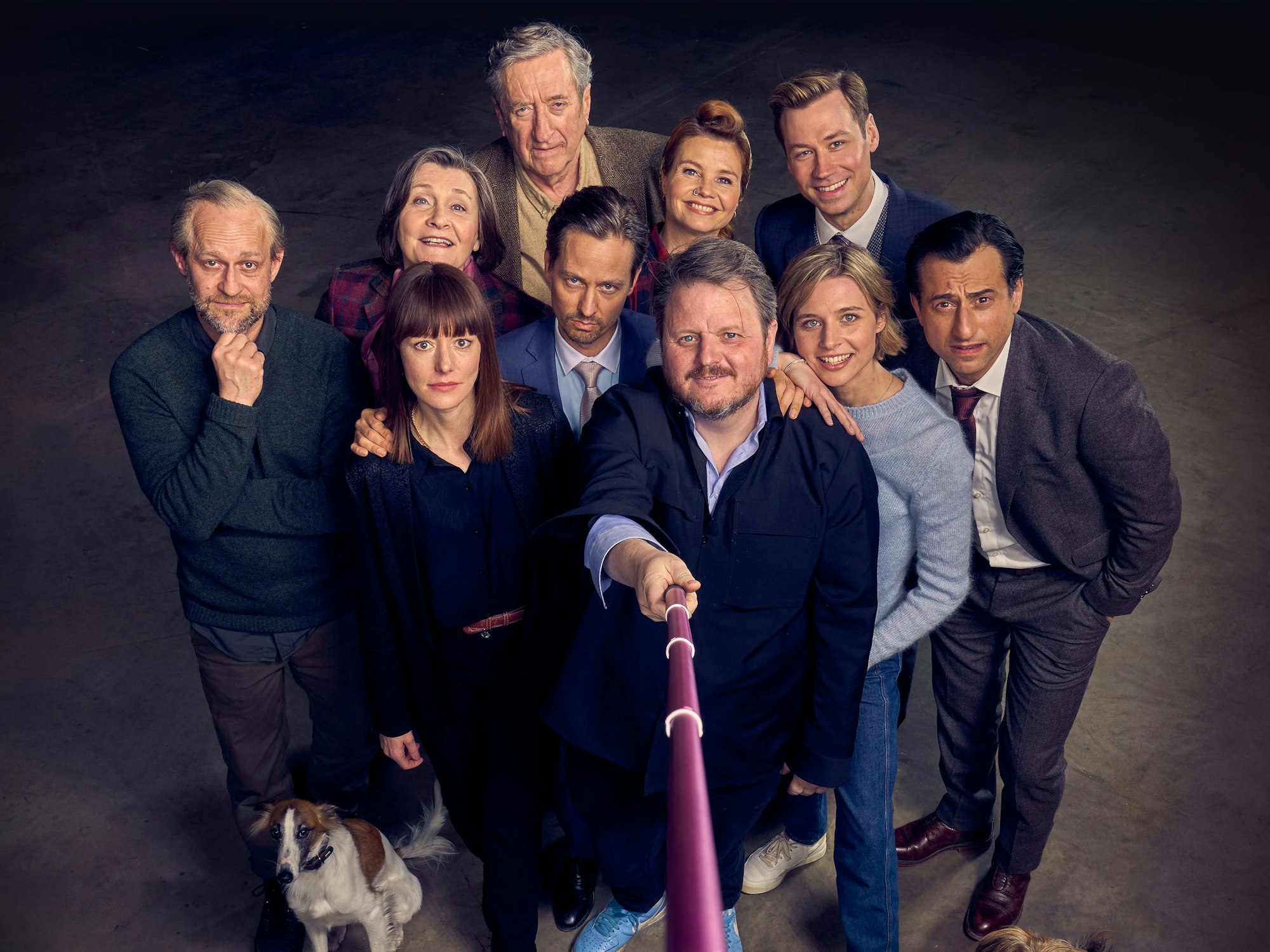 Der Cast des Kinofilm "Der Pfau", der gerade in Köln unter anderem mit Annette Frier gedreht wird