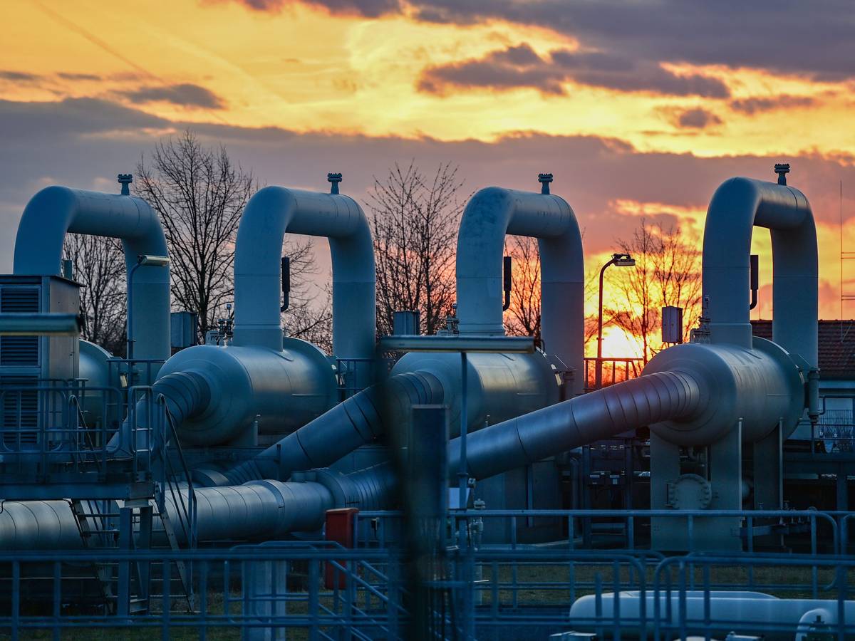 Anlagen der Erdgasverdichterstation Mallnow der Gascade Gastransport GmbH. Die Verdichterstation in Mallnow nahe der deutsch-polnischen Grenze übernimmt vorwiegend russisches Erdgas.