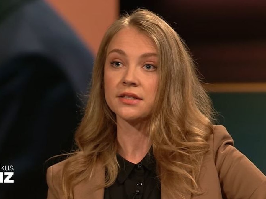 Oliva Kortas bei „Markus Lanz“.
Screenshot: ZDF