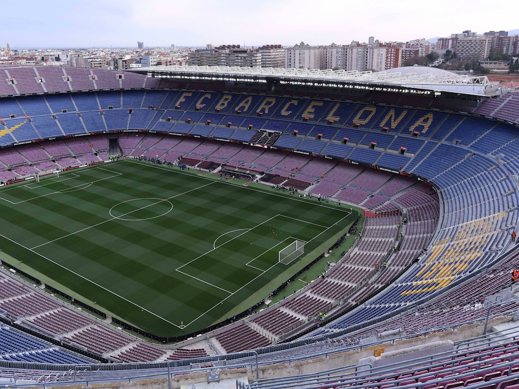 Das Camp Nou von oben.