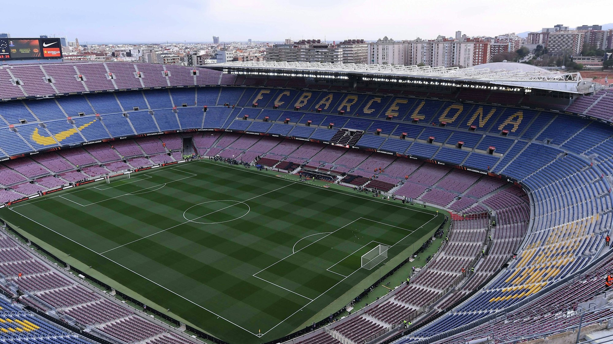Das Camp Nou von oben.