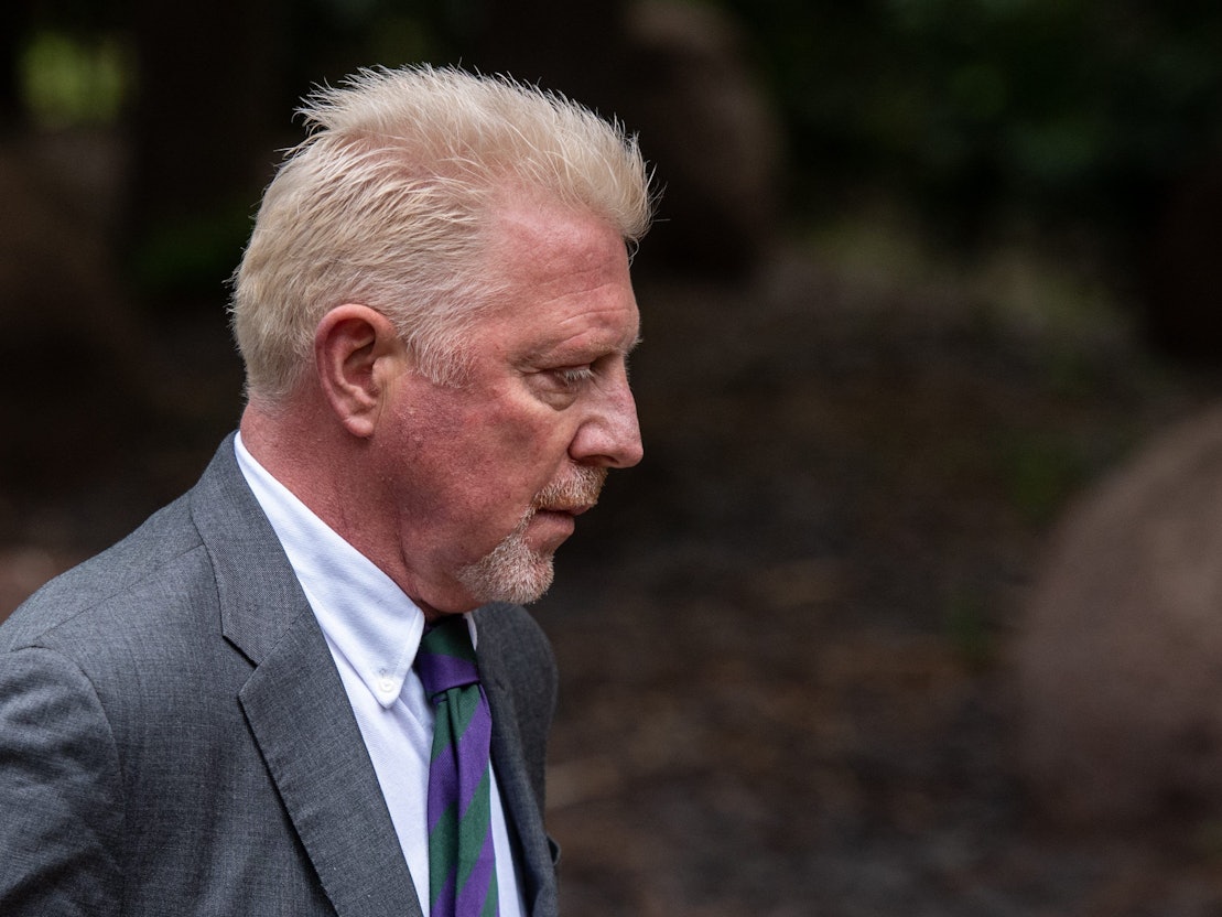 Boris Becker vor dem Gerichtsgebäude in London.