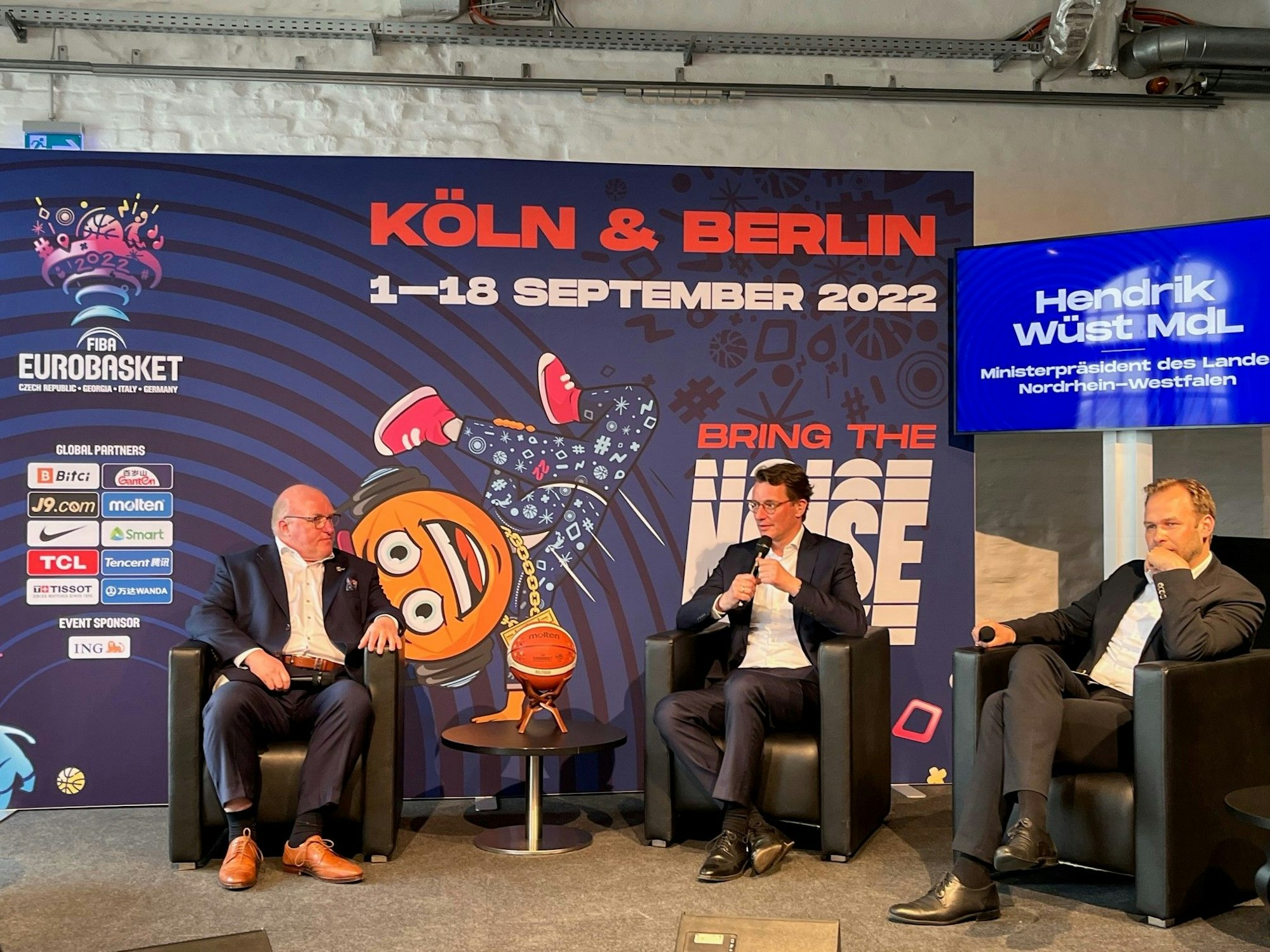 Pressekonferenz zur Eurobasket 2022.